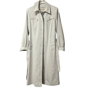 Vintage Grand Tier Trench Coat - Dusty Blue